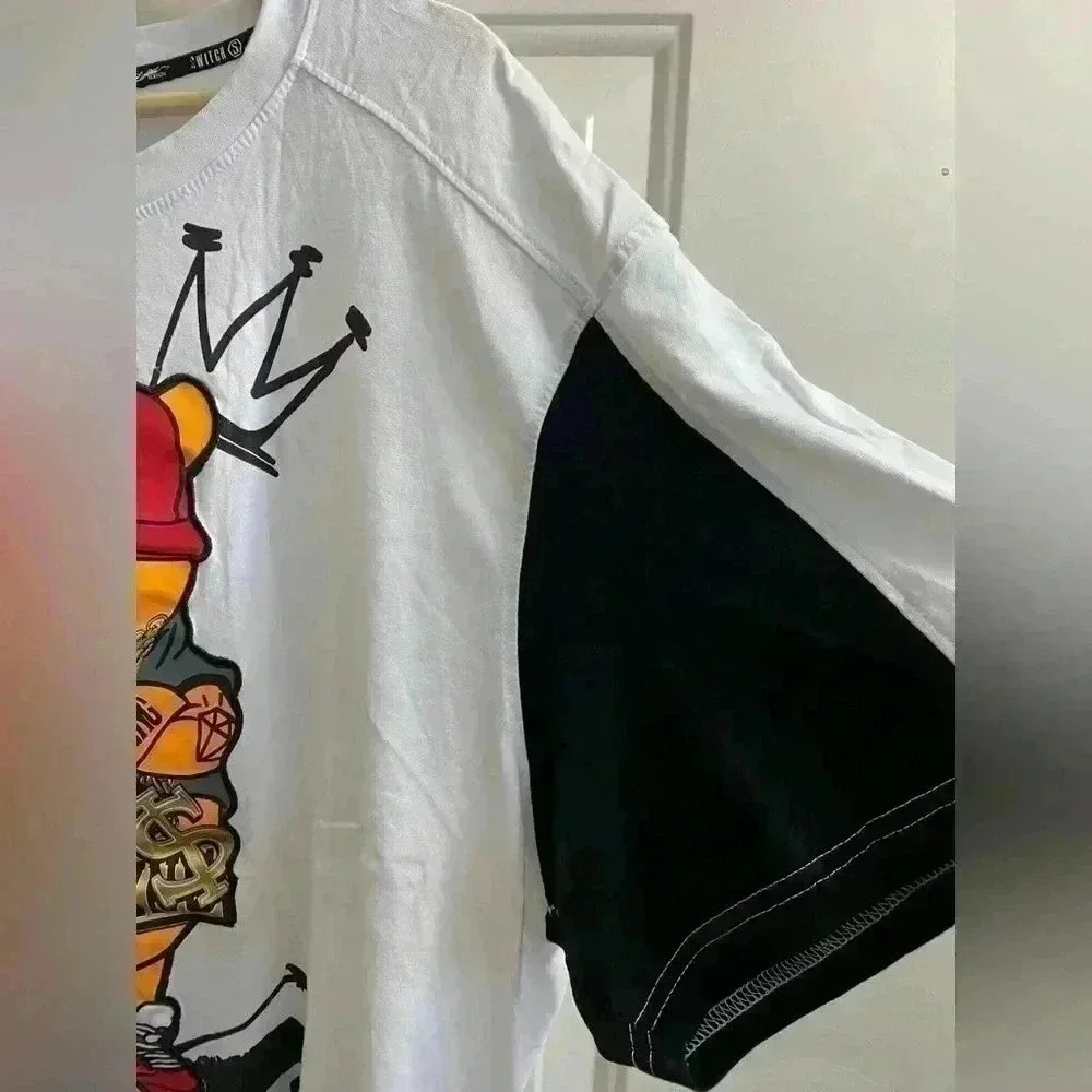 SWITCH  men's T-Shirt King of the Street Winnie the Pooh 3XL cotton‎ gangster